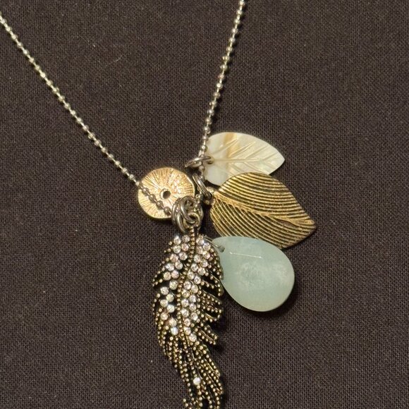 Jewelry - Vintage Long Fashion Necklace Shells Charms Silver